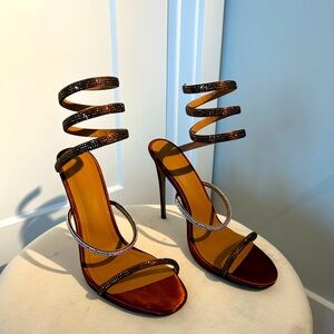 Elegant cult of coquette heeled sandals size 9 in brown